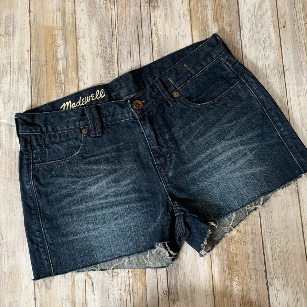 Women’s Shorts Denim Shorts Madewell Denim Jean Shorts Cutoff Fringe s… - Picture 2 of 8